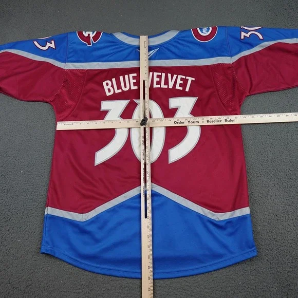 Elev808 Colorado Avalanche Hockey Jersey Mens Medium Red Blue Velvet 303 EDM - Picture 8 of 11